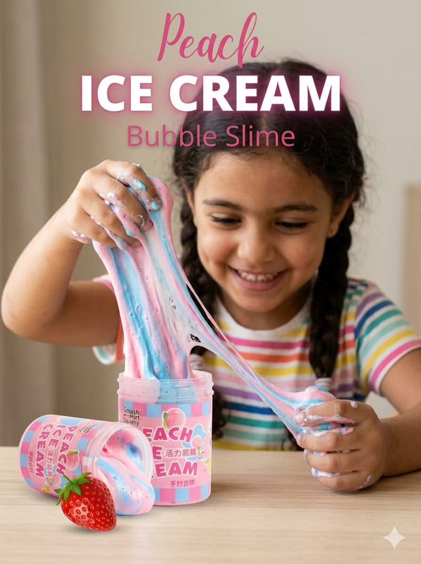 Peach Ice Cream Bubble Slime