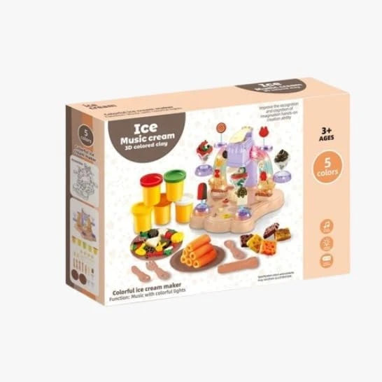 Ice Music Cream 3D Colored Clay Set