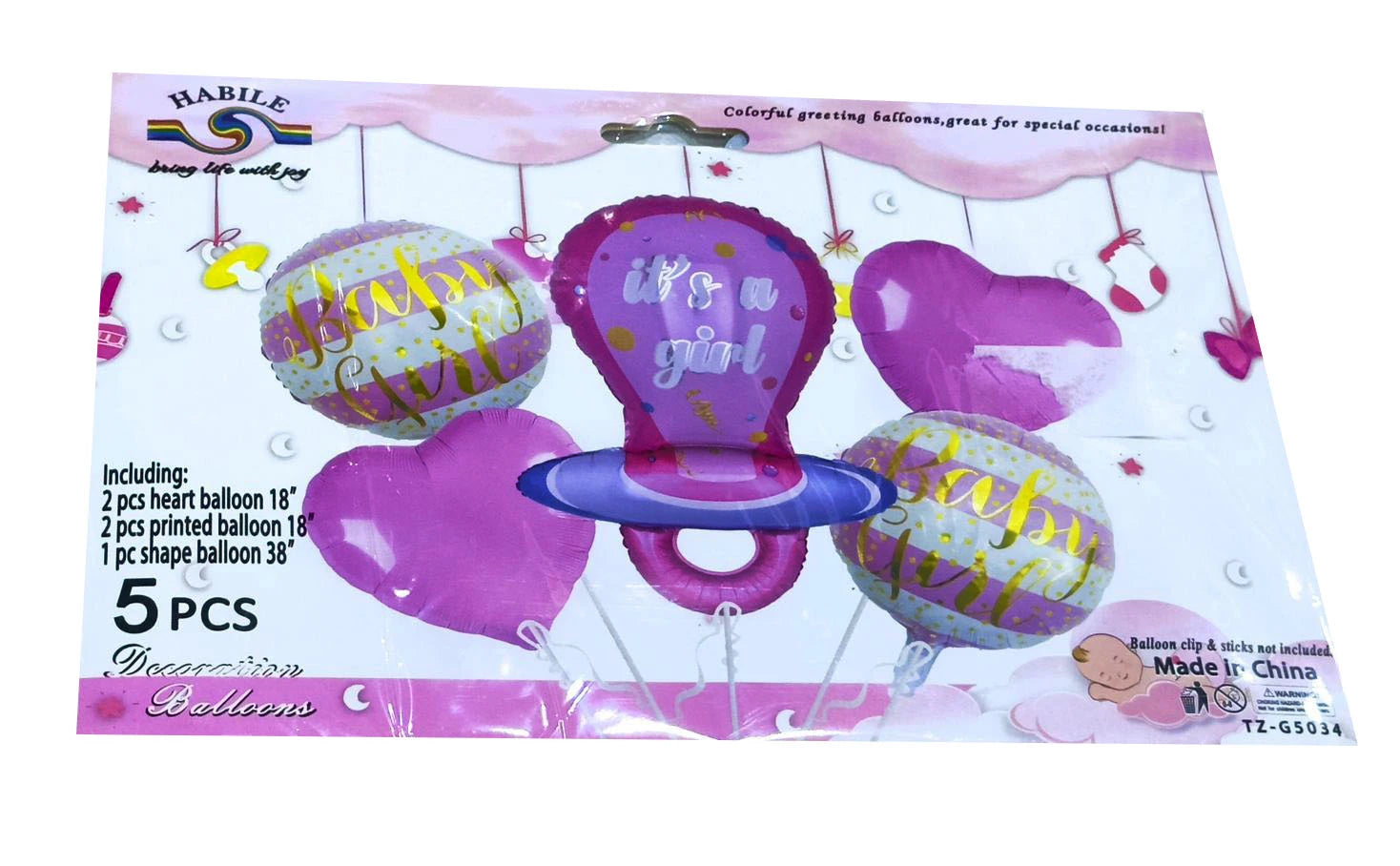 Habile Baby Girl Balloons