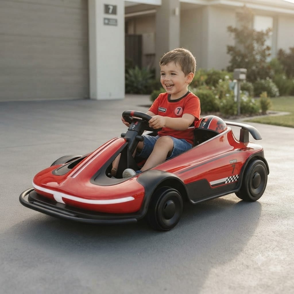 Red Ride-On Racing Car