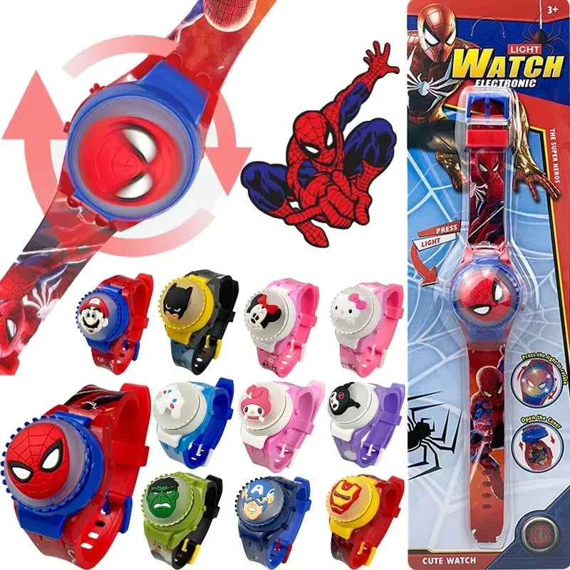 Digital Kids Watch with -Theme, Round Plastic Case,