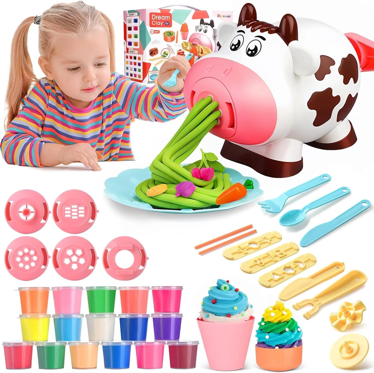 Creative Clay Cow Play Set