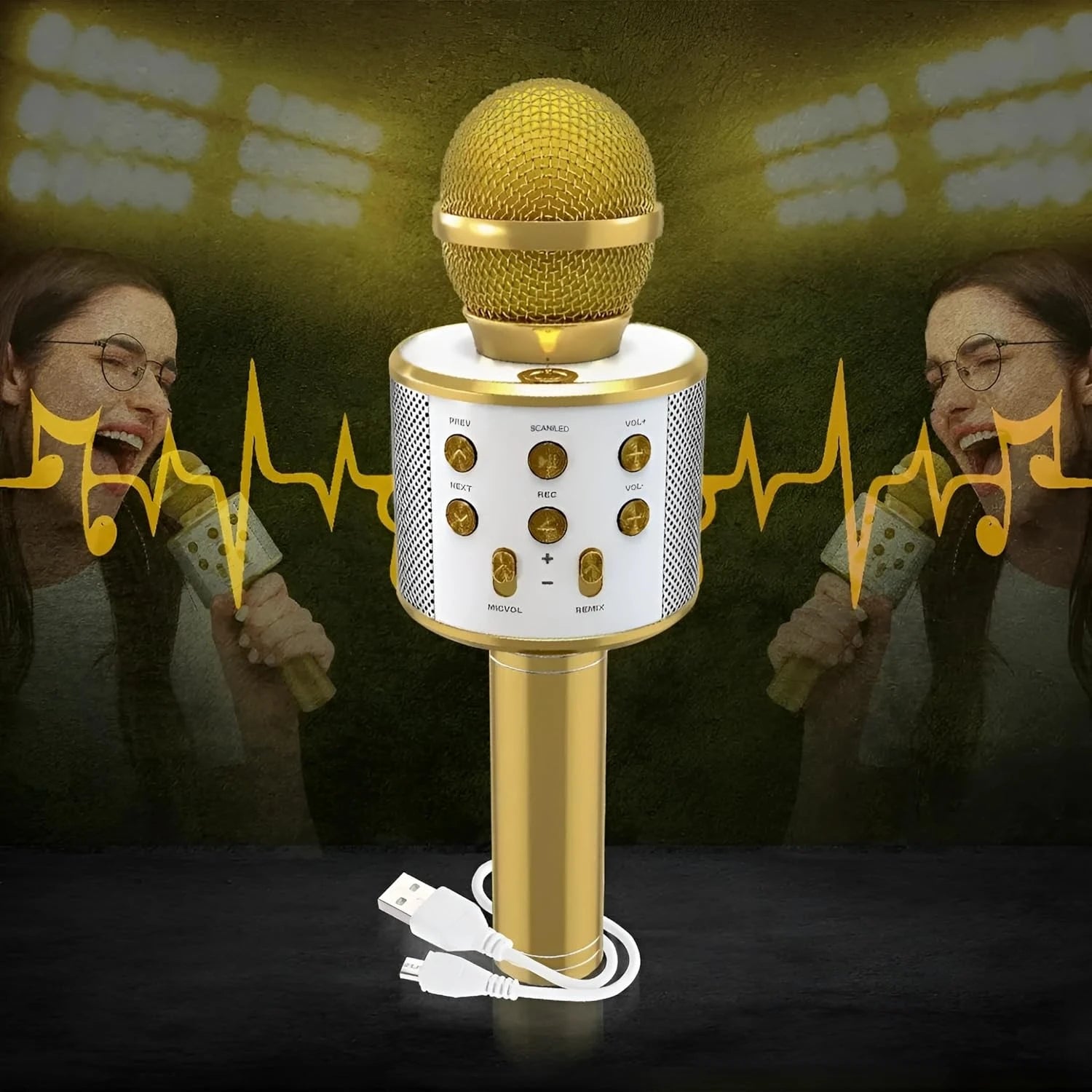 Golden Karaoke Microphone