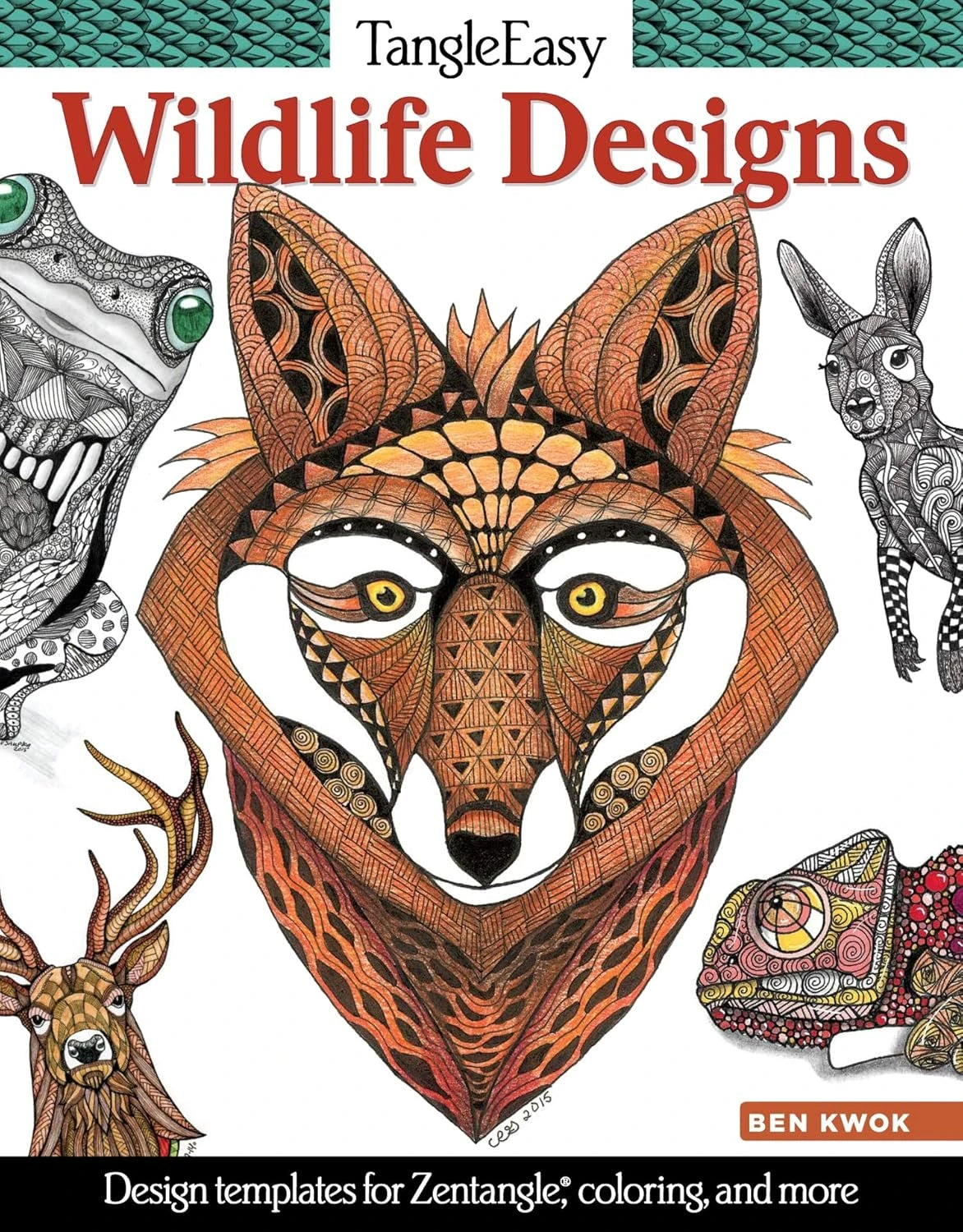 TangleEasy Wildlife Designs Coloring Book