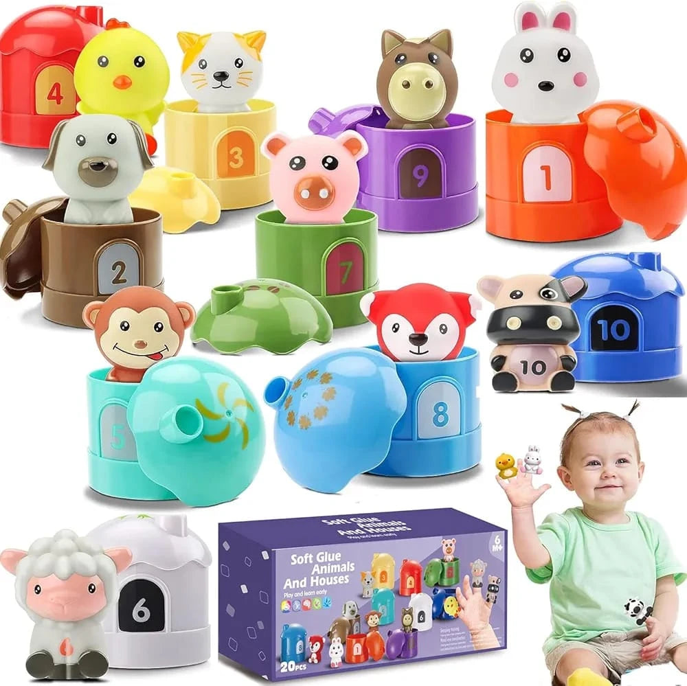 Soft Glue Animal Playset