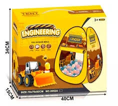 Construction Play Tent with Trucks