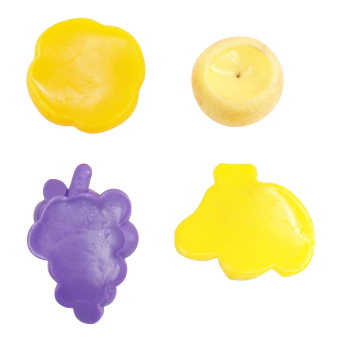 Child holding a fruit squishy fidget toy