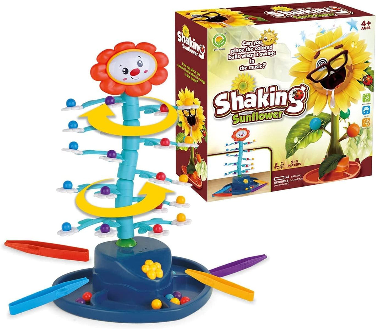 Shaking Sunflower dexterity stacking game set