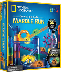 Blue Marble Glow-in-the-Dark Marble Run 50-piece set box