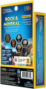 Child exploring National Geographic rock and mineral set