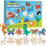 Joyin wooden magnet painting kit with paints and brushes