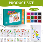 Finger Painting Set with 12 Colors and 30 Cards
