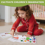 Finger Painting Set with 12 Colors and 30 Cards