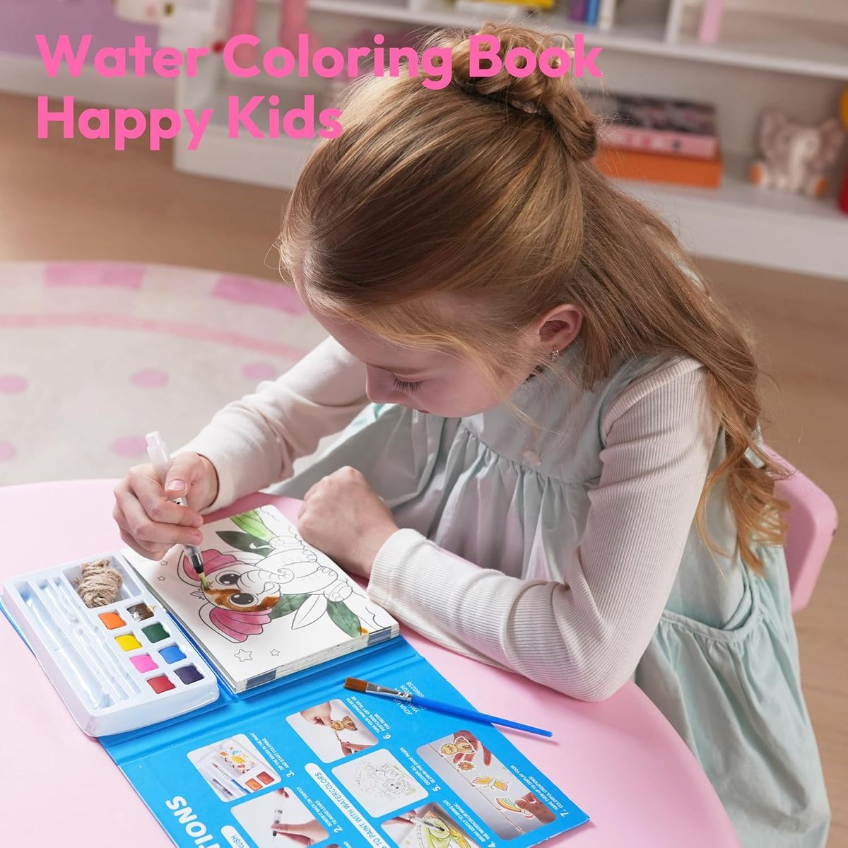 Klever Kits Glow-in-the-Dark Watercolor Animal Coloring Set