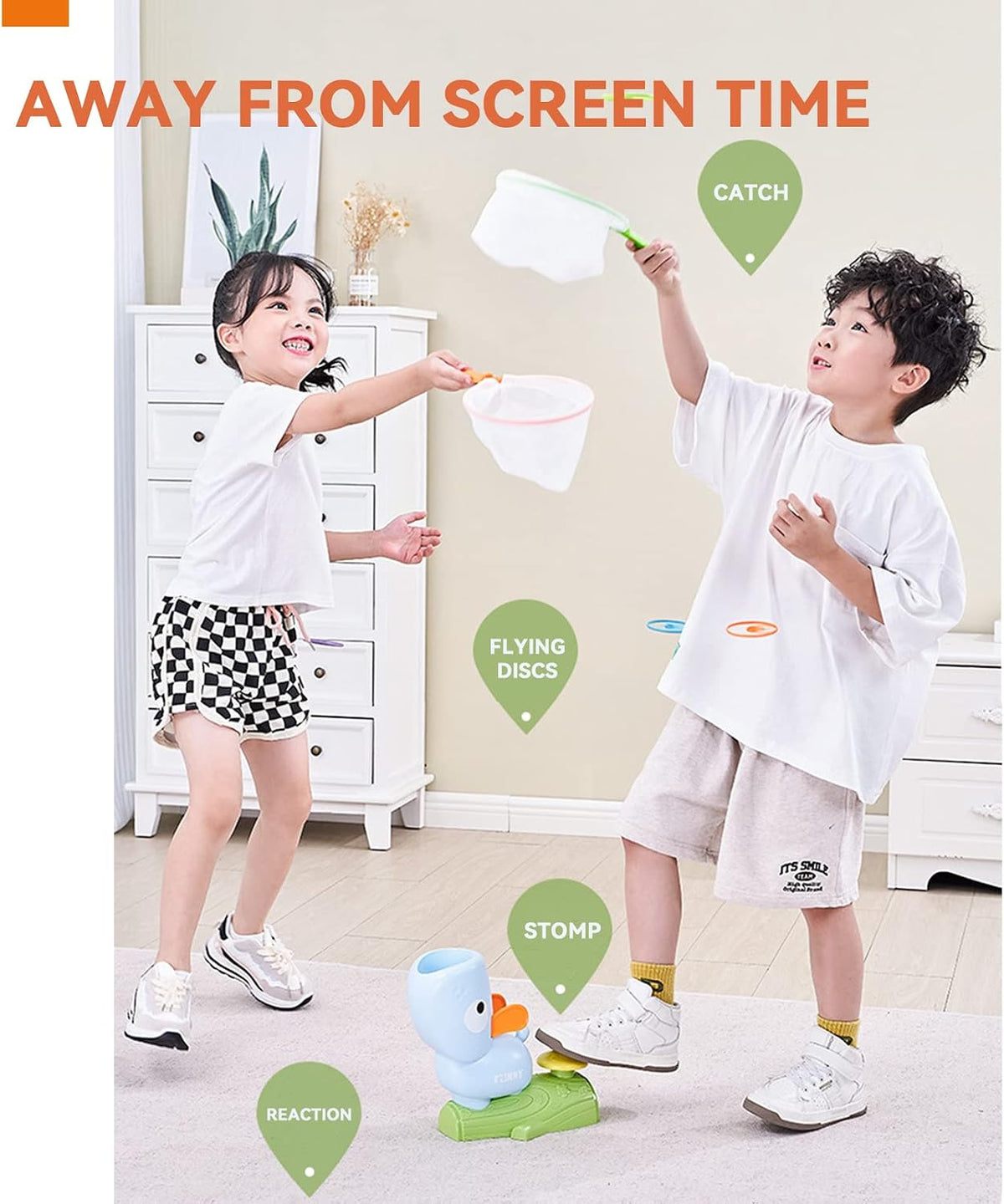 Flying Disc Launcher Game with Nets
