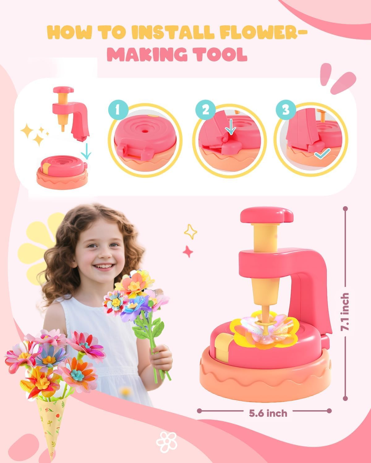 DIY Flower-Making Craft Kit, 235 Pieces
