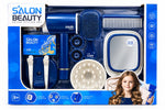 7-piece kids hair styling set with toy hair dryer and accessories