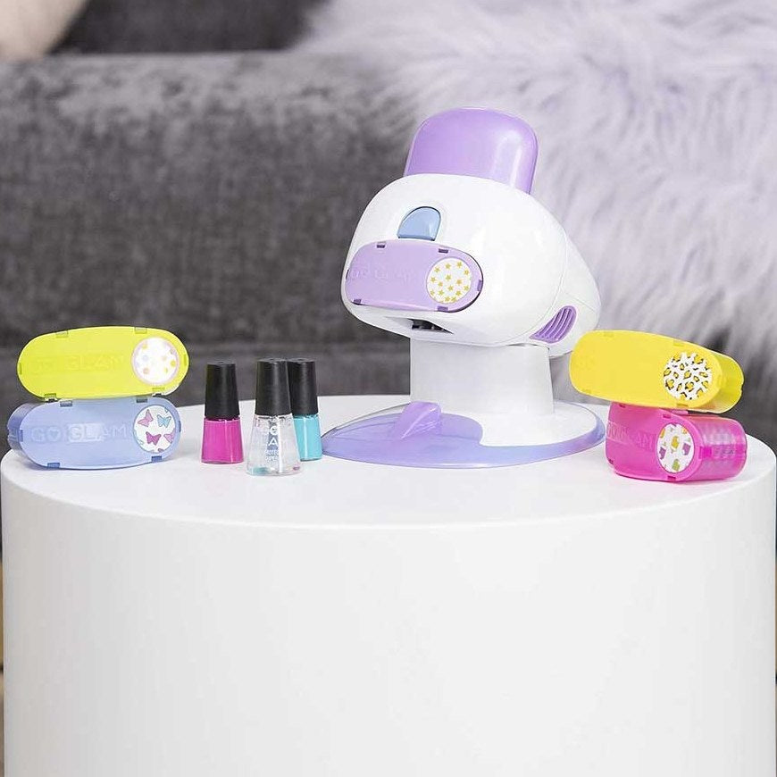 GO GLAM Nail Art Salon Set with Dryer, 5 Patterns
