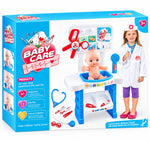 19-piece kids doctor playset with doll and toy medical instruments