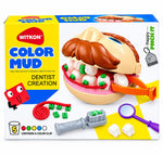 Dentist modeling clay play set with five colors and dental tools