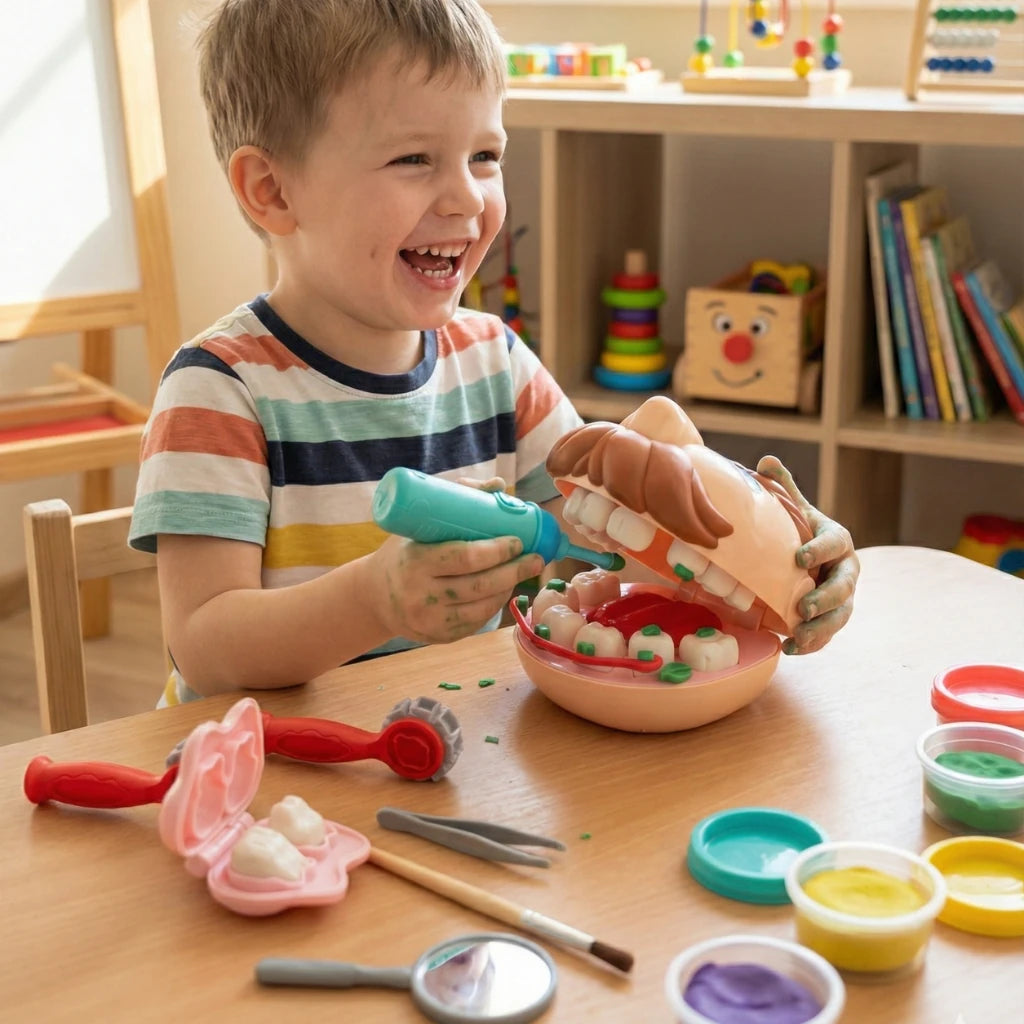 Dentist Modeling Clay Play Set, 5 Colors