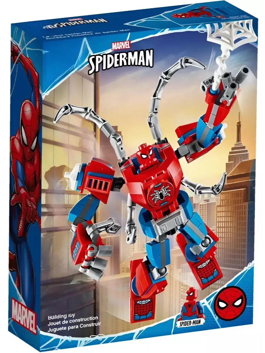 Spider-Man mech model building set with 166 pieces