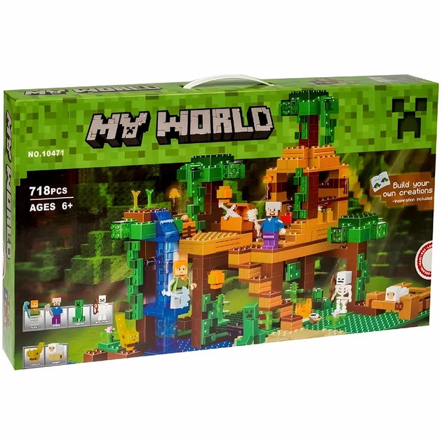 Minecraft-Inspired Treehouse Building Set, 718 Pieces