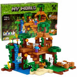 Minecraft-inspired treehouse building set with 718 pieces
