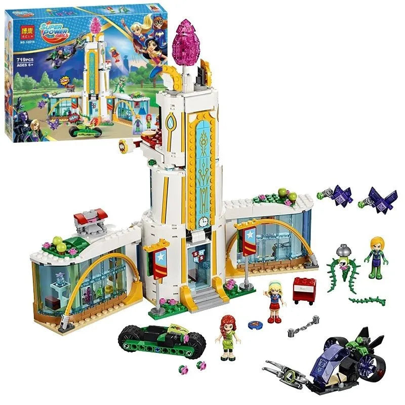 BELA Super Power Girls superhero school building set, 719 pieces