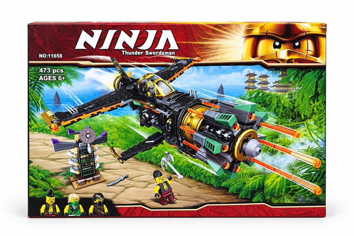 Kai Legacy aircraft and ninja structure building set, 473 pieces