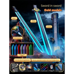 LED Toy Sword with Hidden Inner Sword and Shield