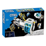 CITYES lunar space station building set with 514 pieces