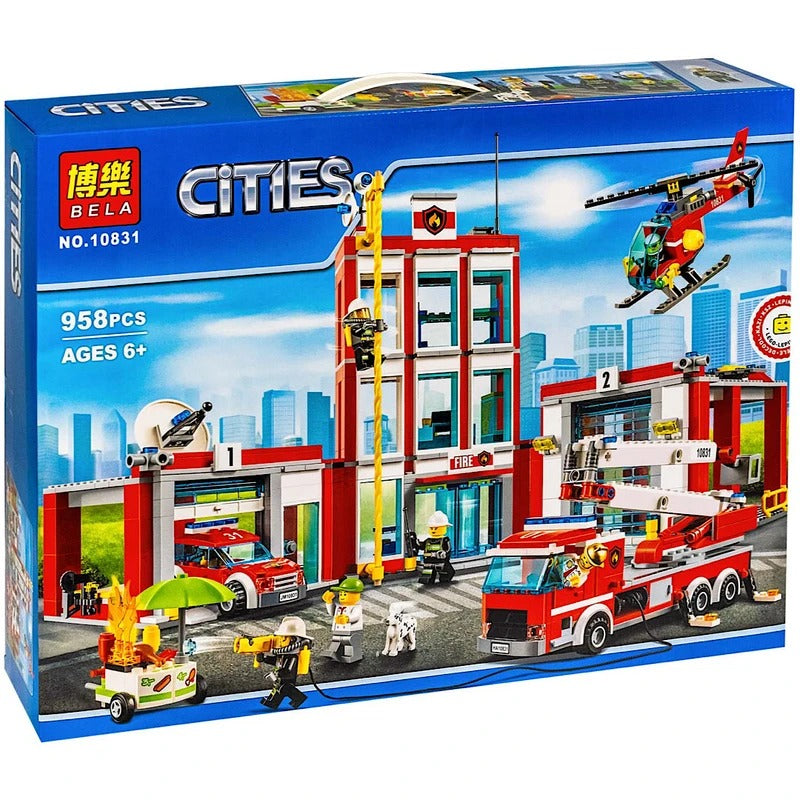 Fire station building block set model 10831 with 958 pieces