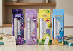 Coloring roll set with coloring pens and measuring tape