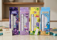 Coloring roll set with coloring pens and measuring tape