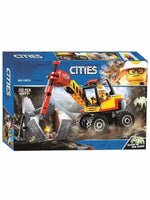 132-piece mining vehicle and cave building blocks set