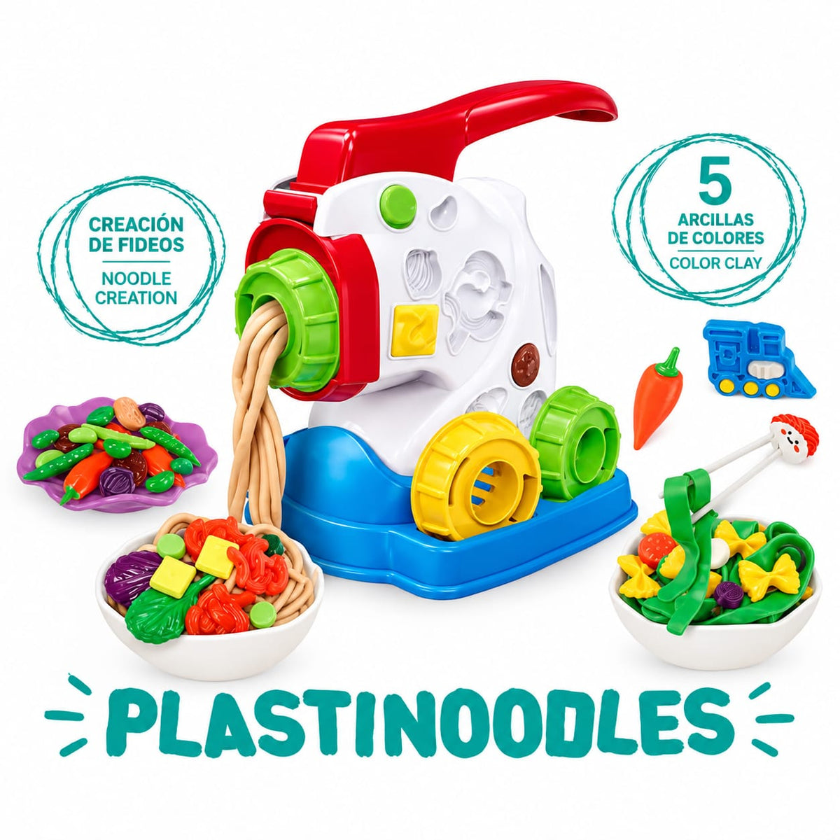 Manual Pasta-Making Modeling Clay Playset