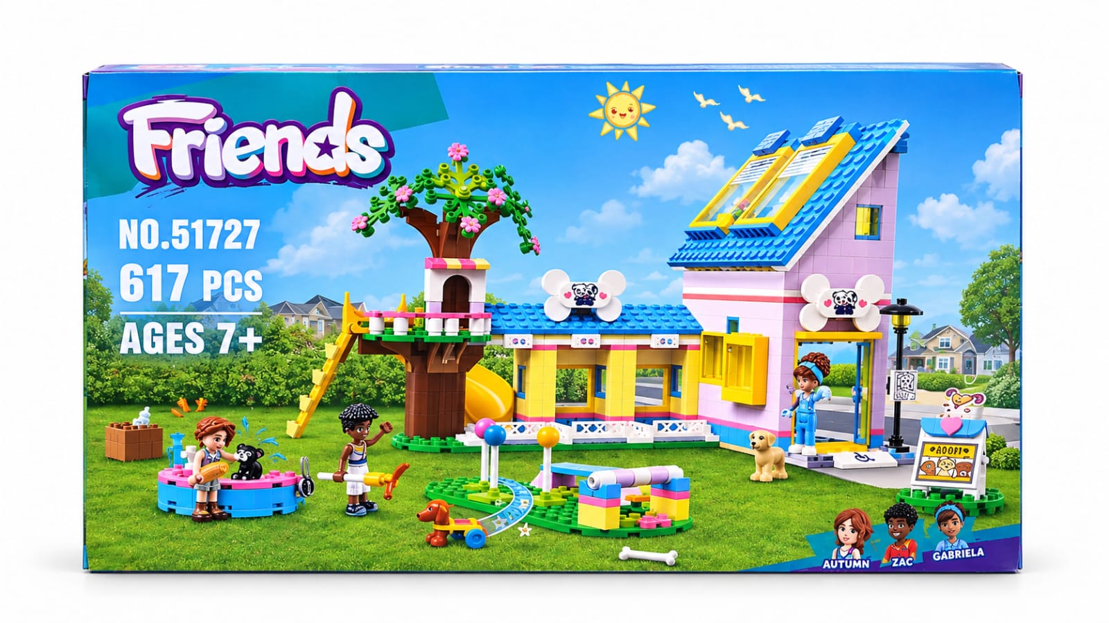 617-piece building block set with treehouse and two-storey building, item 41727