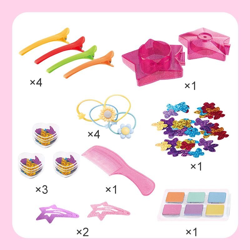 Hair Chalk Styling Set with 6 Colors and Accessories