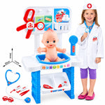 25-piece doctor playset with baby doll and medical-play tools