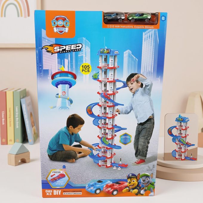 Paw Patrol car track set with 3 cars
