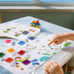 Finger Painting & Coloring Set, 12 Colors, 30 Cards