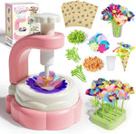 DIY fabric flower craft kit with embossing machine and flower components