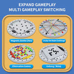Four-in-One Magnetic Board Game for Ages 8+