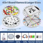Four-in-One Magnetic Board Game for Ages 8+