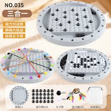 Magnetic board game set with storage bag
