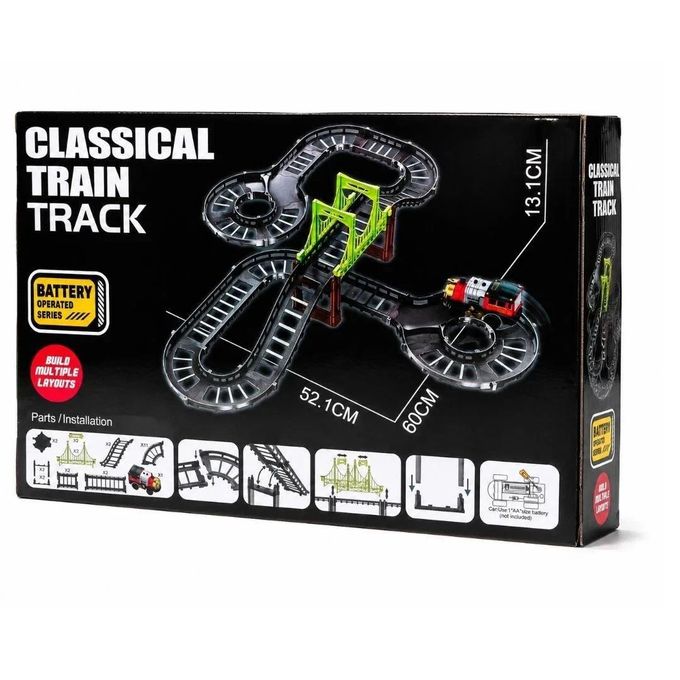 Battery-Operated Train Track Set, 29 Pieces, Model 888-137