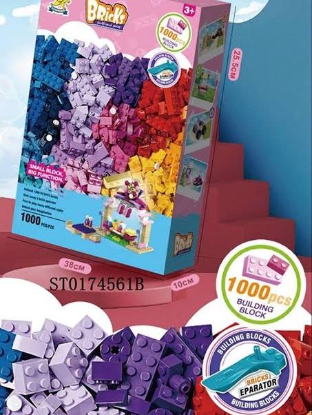 1,000-Piece Building Blocks Set, Ages 3+
