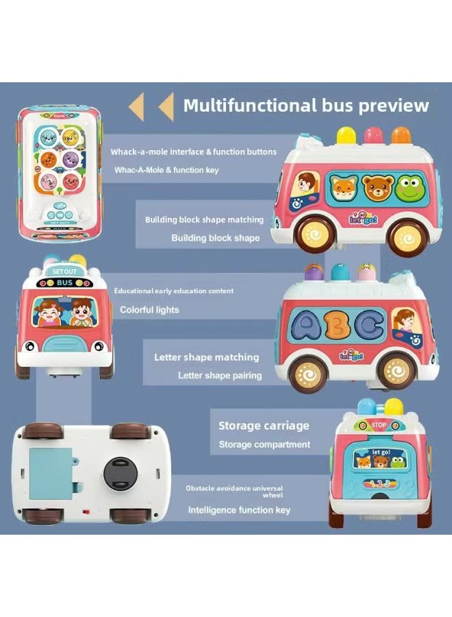 Toy Bus with Whack-a-Mole and Matching Games