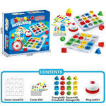 Shape Matching Board Game with Bell, 2–4 Players, Ages 3+